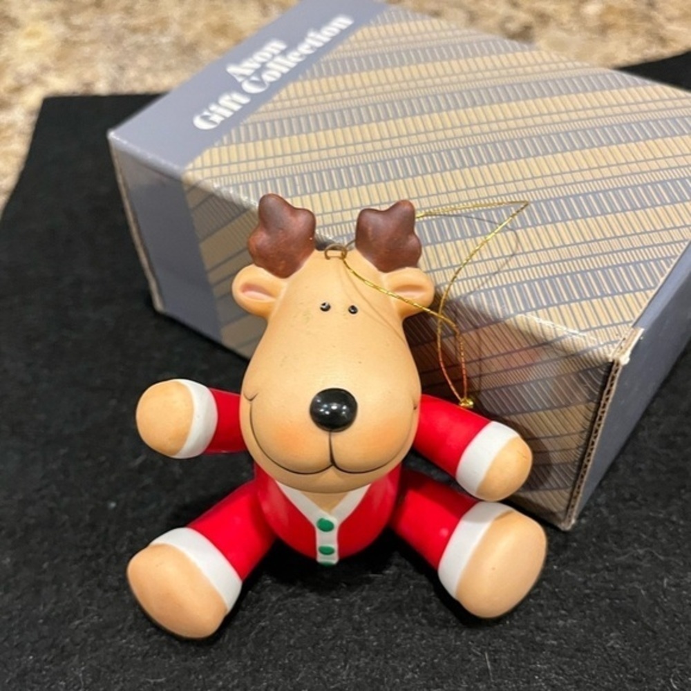 Avon Reindeer Santa and Friends Action Ornament Collection - Picture 2 of 8
